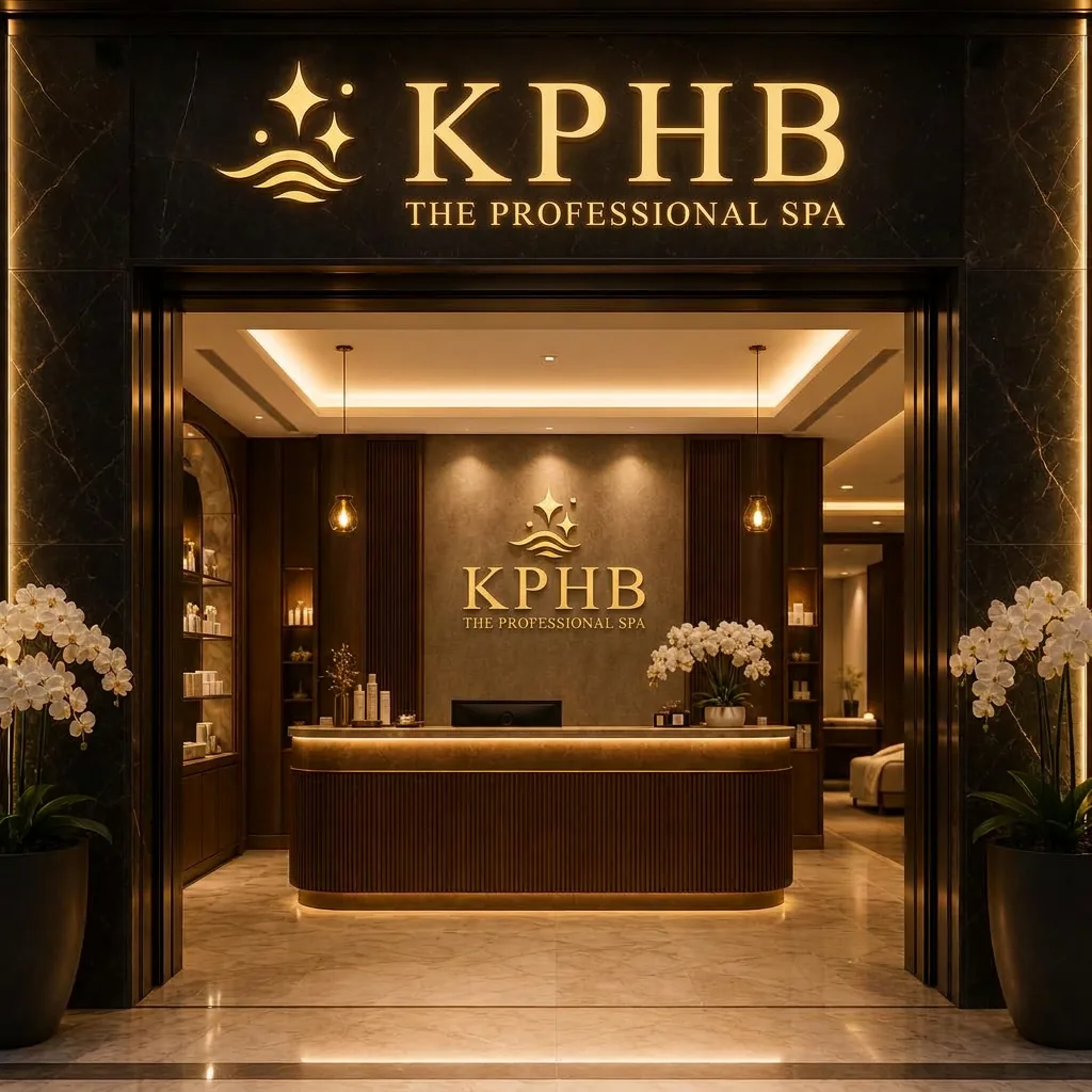 KPHB The Professional Spa reception with marble floor, lounge seating and ornate interior